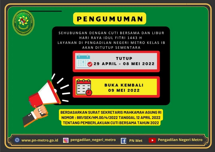 Screenshot 2022 04 26 at 08 01 42 Pengadilan Negeri Metro pengadilan negeri metro Instagram photos and videos
