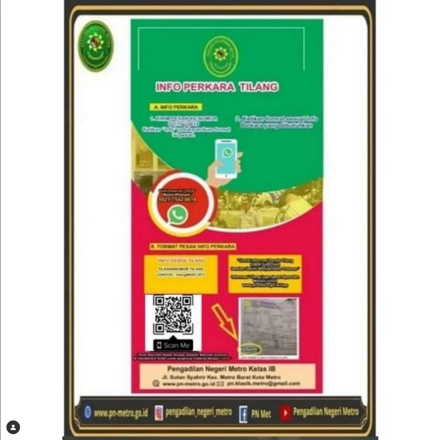 Screenshot 2022 05 20 at 13 58 38 Pengadilan Negeri Metro pengadilan negeri metro Instagram photos and videos