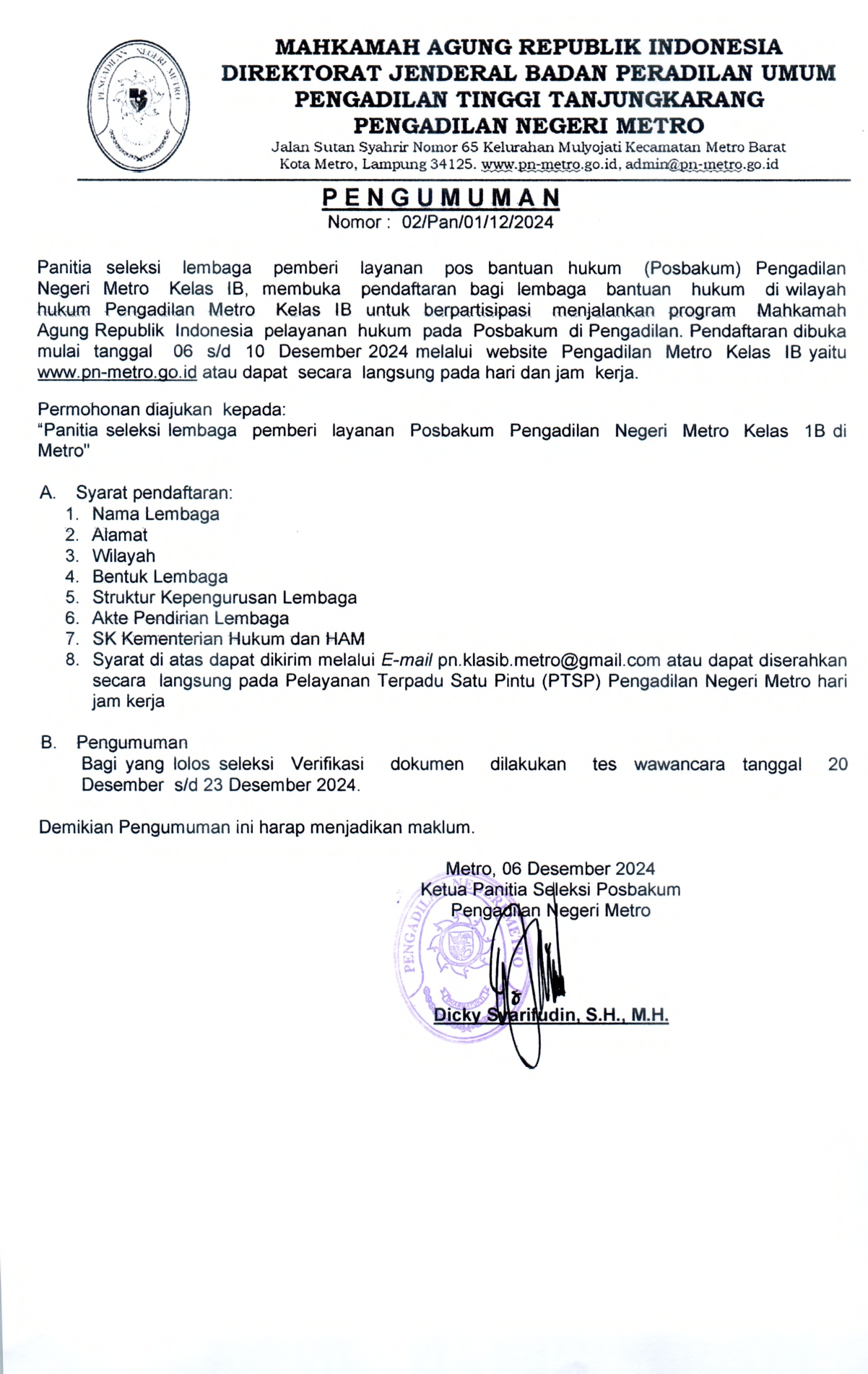 Syarat Posbakum.Des.2024