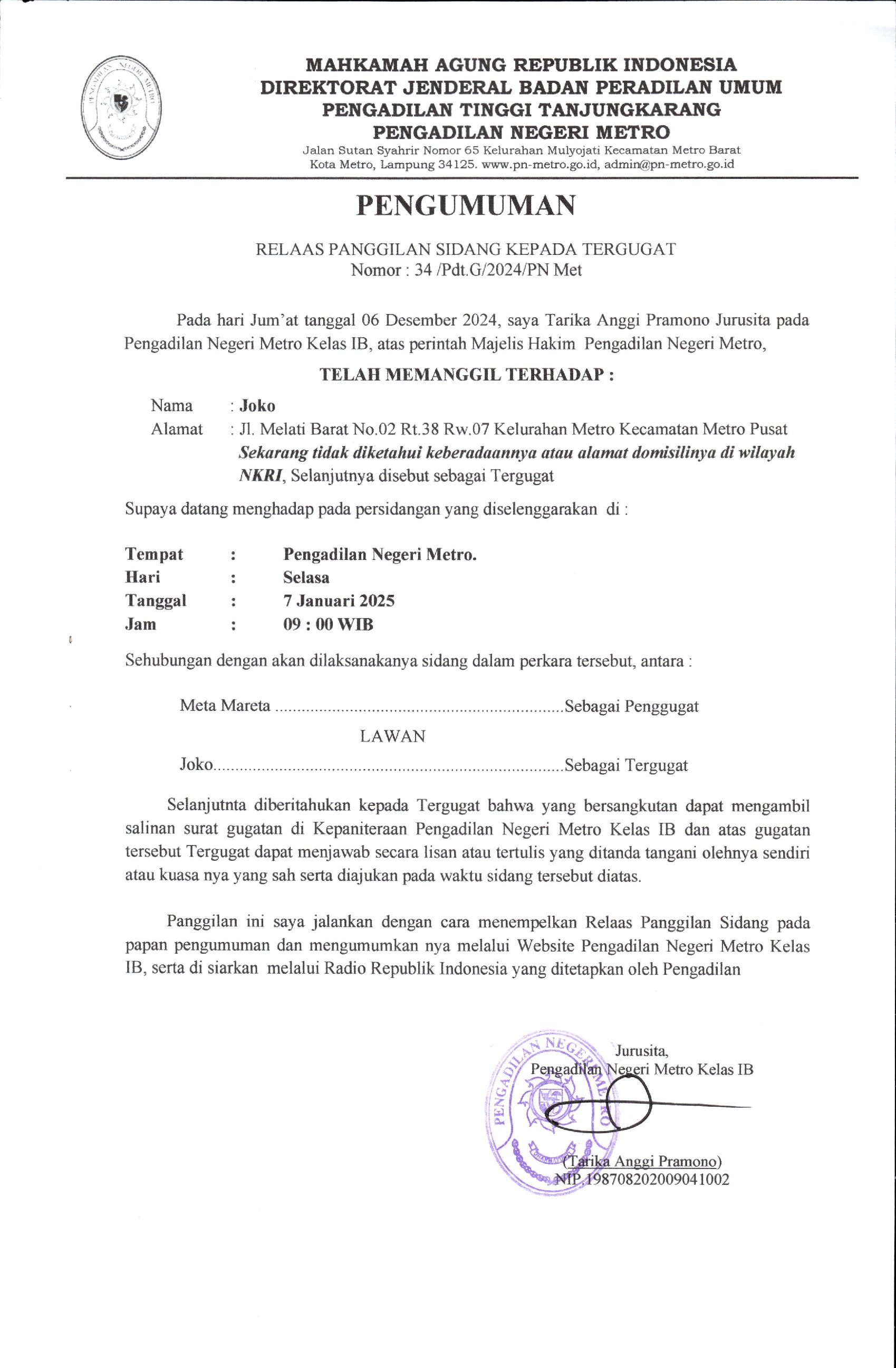 panggilanumumjoko